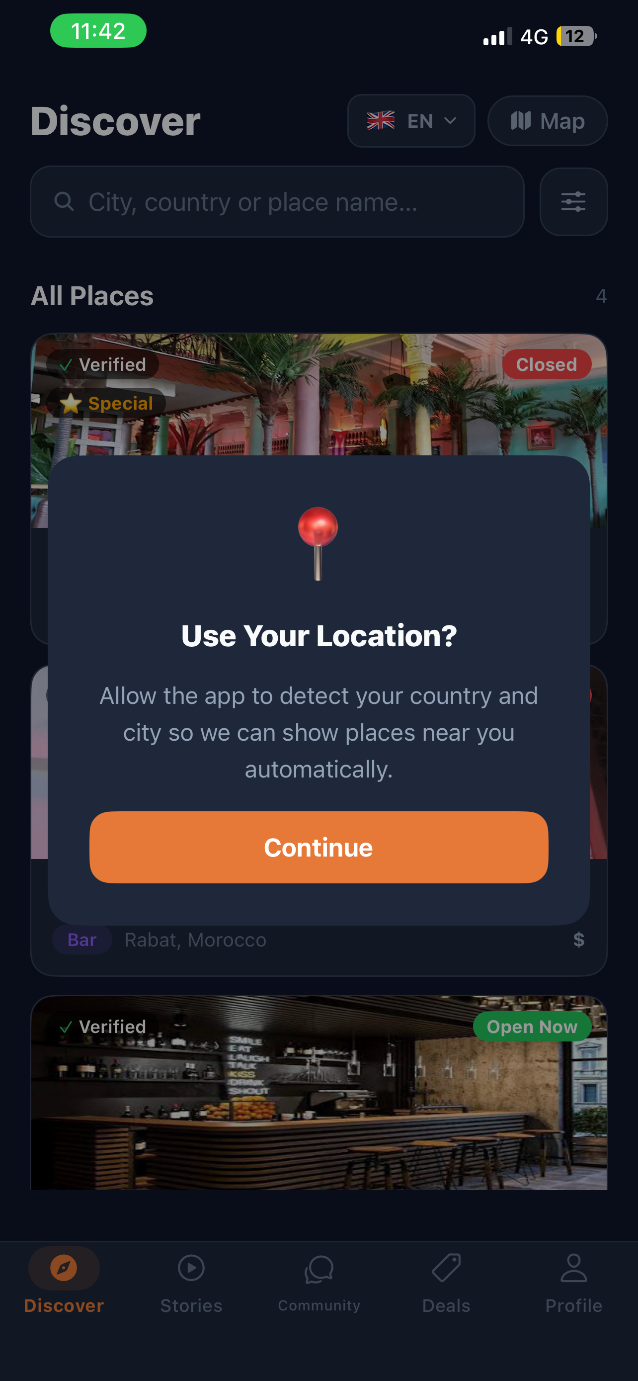 Tablio Discover — dark mode